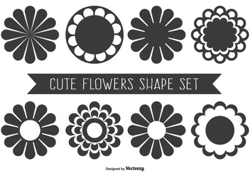 Cute Assorted Flower Shapes - Free vector #330611
