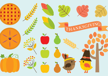 Thanksgiving Icons - Free vector #330741