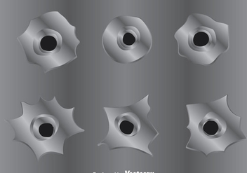 Bullet Hole On Metal Background - Free vector #330781