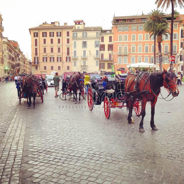 Horse-driven carriage in Rome - Free image #331051