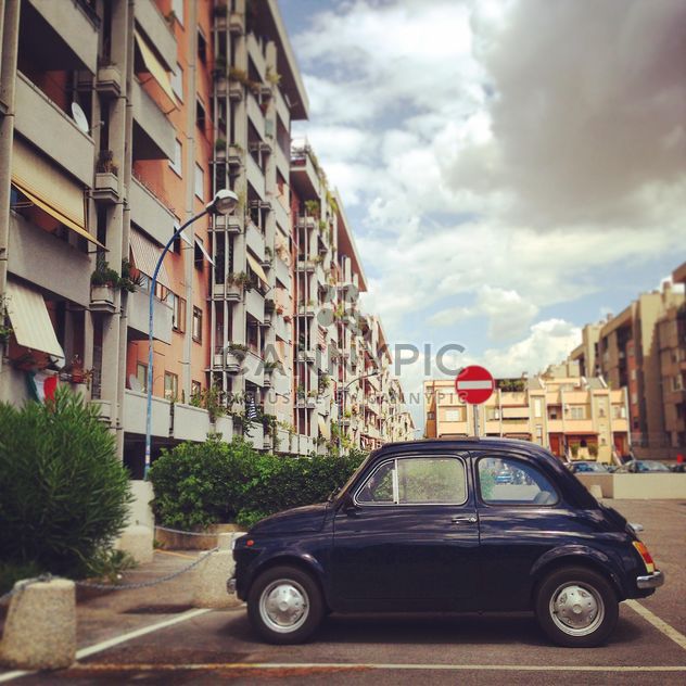 Old blue Fiat 500 car - image gratuit #331501 