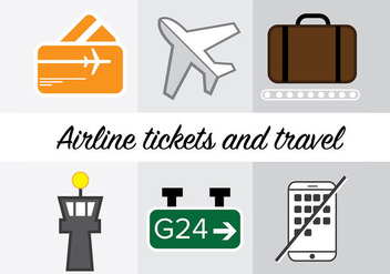 Airline Icons - vector #333891 gratis