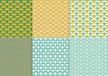 Fish Scale Pattern Vectors - Free vector #335551
