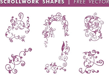 Scrollwork Shapes Free Vector - vector gratuit #336971 