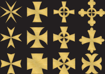 Gold Maltese Cross - vector #337081 gratis