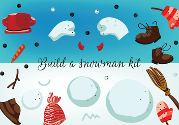 Free Build a Snowman Kit Vector - vector gratuit #337271 