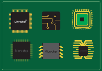 Various Microchips - vector #337991 gratis