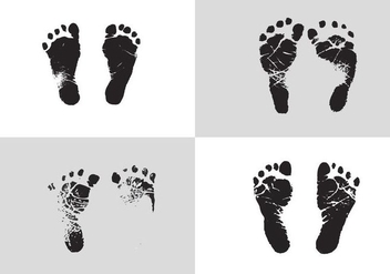 Baby Footprints - Free vector #338831