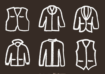 Jacket Chalk Draw Icons - Kostenloses vector #341981