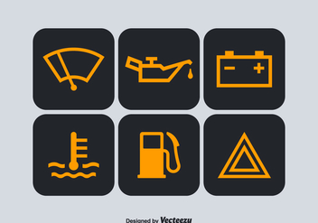 Free Car Dashboard Vector Symbols - vector gratuit #342971 