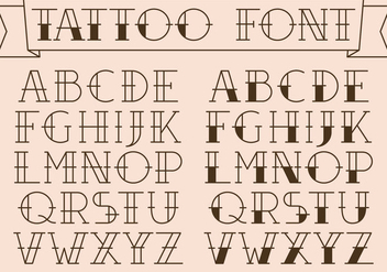 Old School Tattoo Type Vectors - vector gratuit #343071 