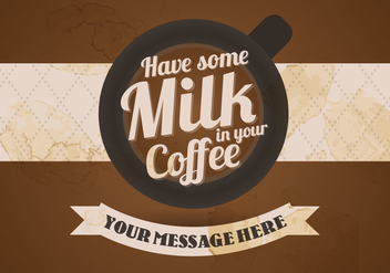 Free Coffee Background with Typography - бесплатный vector #343121