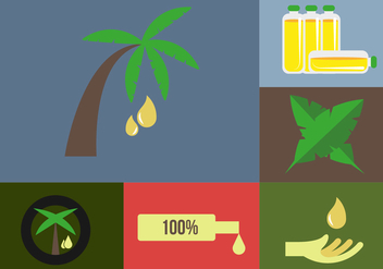 Palm Oil Icons Illustrations - бесплатный vector #343451