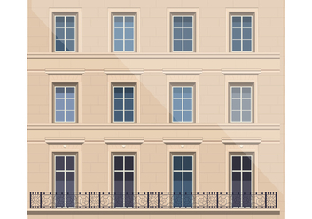 Architecture with Balcony Vector - vector gratuit #347111 