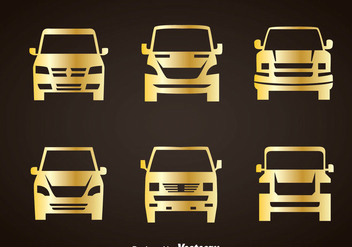 Cars Gold Icons - vector gratuit #347421 