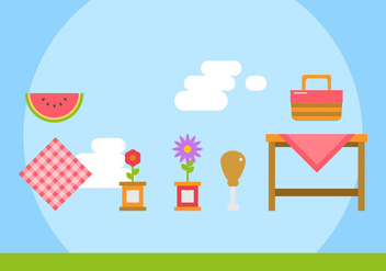 Free Family Picnic Vector Illustrations #3 - Free vector #347491