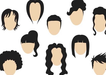 Free Hairstyle Vectors - Free vector #347641