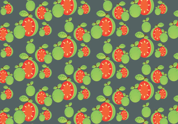 Free Guava Pattern and Leaf Vector - Kostenloses vector #348061