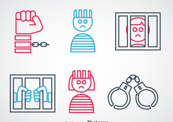 Robber Outline Icons - vector gratuit #348281 