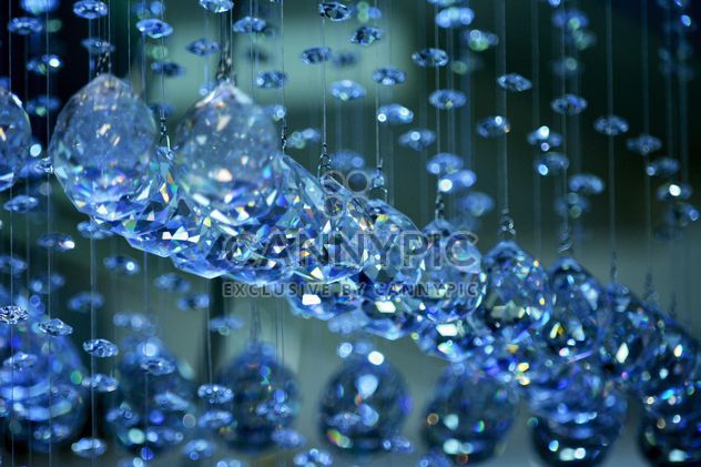 Beautiful blue crystals hanging - бесплатный image #348571