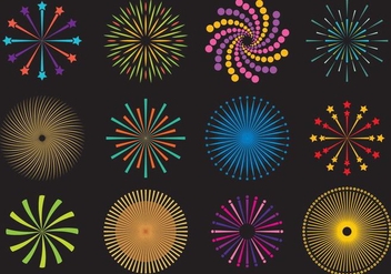 Firecrakers And Fireworks Vectors - Free vector #348991