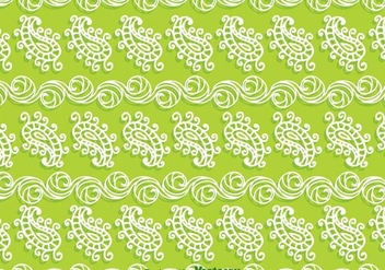 Paisley Green Background - Free vector #349211