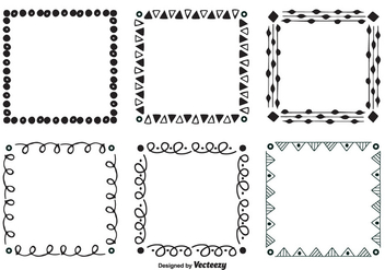 Hand Drawn Style Vector Frames - Kostenloses vector #349991