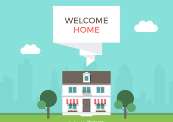 Free Welcome Home Vector Illustration - бесплатный vector #352351