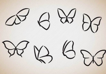 Free Butterflies Silhouettes Vector - бесплатный vector #353041