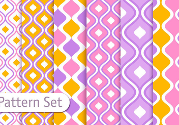 Colorful Decorative Pattern Design Set - vector gratuit #353091 