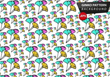 Ginko Pattern Background Vector - vector gratuit #353131 