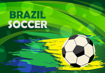 Brazil Soccer Background Vector - Free vector #353161