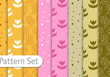 Floral Decorative Pattern Set - vector gratuit #353211 