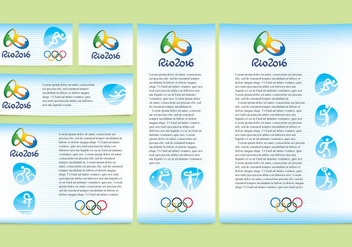 Blue Rio Olympic Design Vectors - vector #353541 gratis