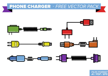 Phone Charger Free Vector Pack - бесплатный vector #353971