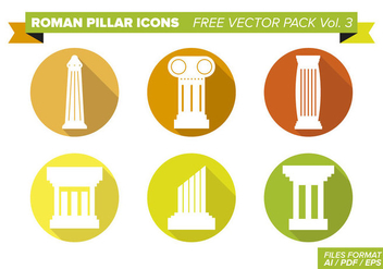 Roman Pillar Icons Free Vector Pack Vol. 3 - Kostenloses vector #354011