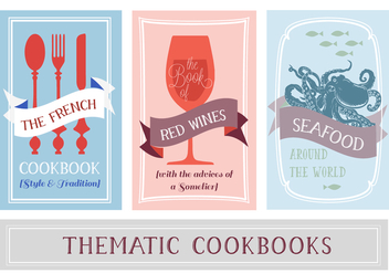 Free Various Thematic Cookbooks Vector Background - бесплатный vector #354171