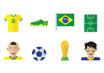 Vector Brasil Soccer Icons - vector gratuit #354181 