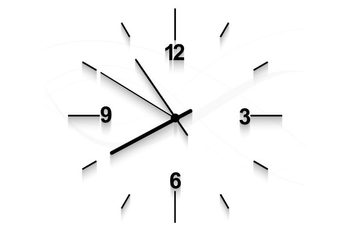 Clock Faced On White Background - vector gratuit #354491 