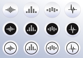 Free Vector Sound wave icons - vector #355331 gratis
