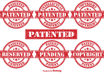 Patent Vector Rubber Stamps - Kostenloses vector #355441