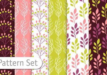Floral Pattern Set - vector gratuit #355941 