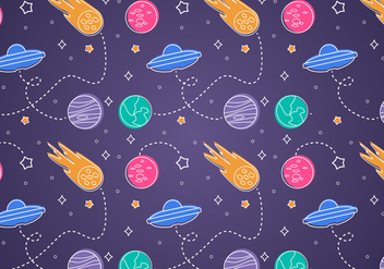 Free Space Seamless Pattern Background Illustration - Free vector #356611