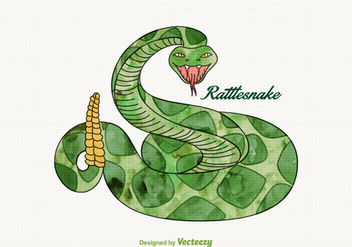 Free Vector Watercolor Rattlesnake - Free vector #356711