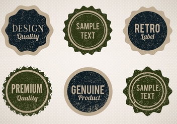 Free Vector Vintage Style Badges With Eroded Grunge - vector #357061 gratis