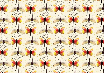 Free Vector Watercolor Butterfly Pattern - vector gratuit #358191 