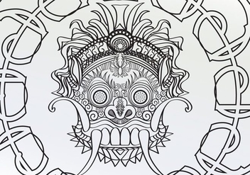 Coloring Adult Barong Page Vector - Free vector #358771
