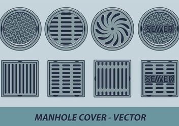 Manhole Cover Vector - vector gratuit #358951 