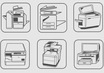 Photocopier Machines Vector - vector gratuit #358971 