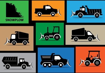 Snow Plow Vector Silhouette - Free vector #358981